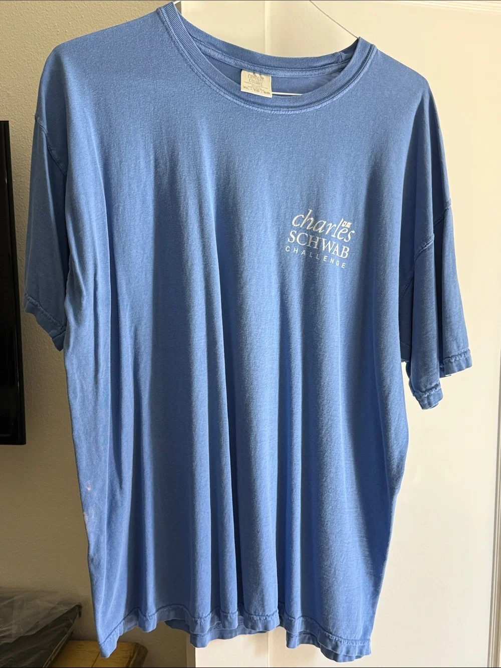 COLONIAL COUNTRY CLUB MEMBER COVID GOLF SHIRT Blue Short-Sleeve !! ⛳️